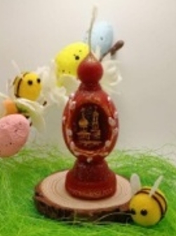 Пасхальная свеча "Яйцо с храмом" ЯХ-01