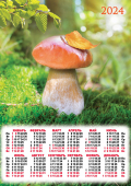 Листовой календарь на 2024 год А3 "Солнечный грибочек" ПМ-24-881