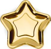 Одноразовые тарелки для праздника "Звезда золото" 623585