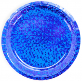 Одноразовые тарелки для праздника "Звёздные грани. Голография. Синий" 625028