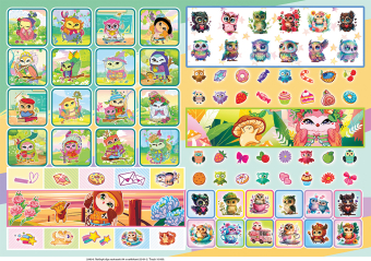 Раскраска с наклейками А4 "Совушки милые" РН-1235