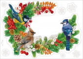 Набор оформительских наклеек "Новогодние птицы" 0201034