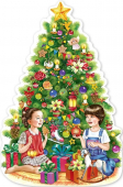 Плакат "Дети с подарками под новогодней ёлкой" 9201199