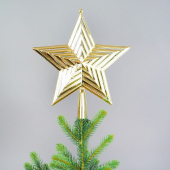 Ёлочное украшение "Золотая звезда на макушку ёлки" Ч44172