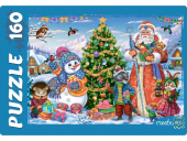 Детский новогодний пазл "Дед Мороз и снеговик" П160-6979