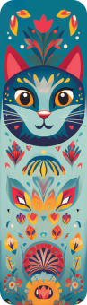 Картонная закладка "Такие разные коты" ЗГ-2195