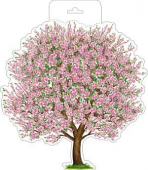 Вырубной плакат "Весеннее дерево" P34-254