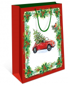 Подарочный новогодний пакет "Машина с ёлкой" 0291.904