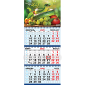 Квартальный календарь на 2025 год "Символ года - Змея. Спелые фрукты" КТ-25-012 (в упаковке)