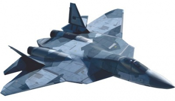 Вырубная картонная фигурка "Военная техника. Самолёт-истребитель СУ-57" М-15590