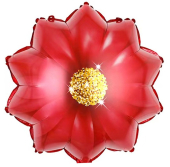 Фольгированный шар "Цветок красный" Ч47681