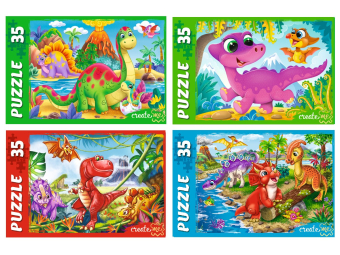Пазл для детей в ассортименте "Мир динозавров" П35-2720