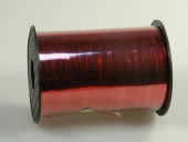 Металлизированая лента для упаковки подарков и шариков "Красная" арт.5/250м/к