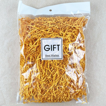 Оранжевый наполнитель для упаковки подарков (стружка из бумаги) Н7078ВЛ-орн