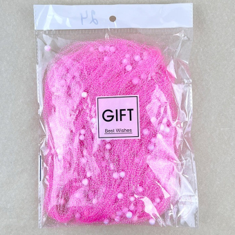 Розовый наполнитель для упаковки подарков с шариками Н7078ШС-роз