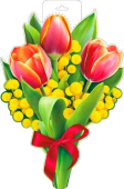 Плакат вырубной "Весенние цветы" P34-76