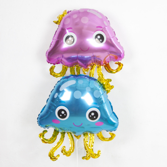 Фольгированный шар "Малыш осьминог. Голубой" 20375
