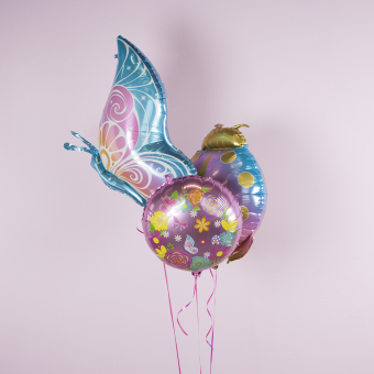 Фольгированный шар "Бабочка. Розово-голубая" 19969
