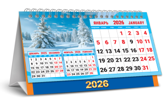 БОЛЬШОЙ настольный перекидной календарь-домик на 2026 год "Природа. Красота природы" КДБ-26-026