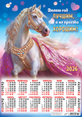 Листовой календарь на 2026 год А2 "Символ года. Делаю год лучшим" ПО-26-012
