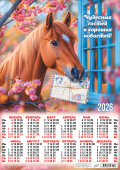 Листовой календарь на 2026 год А2 "Символ года. Хороших новостей" ПО-26-018