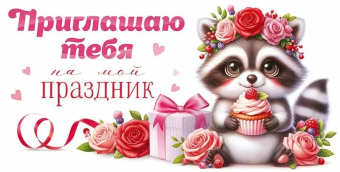 Детское приглашение "Приглашаю тебя на мой праздник" 96.266