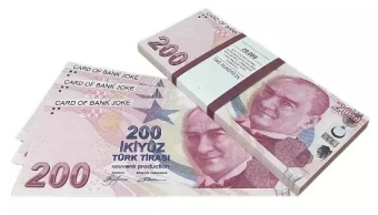 Сувенирные купюры (80 шт.) "200 турецких лир" AD0000139