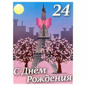 Сувенирный Диплом Именинницы 24 лет AF0000220