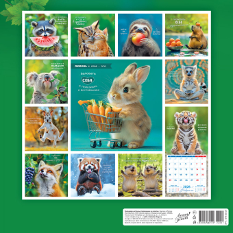 БОЛЬШОЙ перекидной настенный календарь на скрепке на 2026 год "Верь в себя" БПК-26-021 (без упаковки)