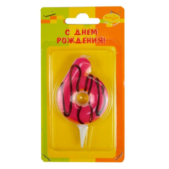 Свеча-цифра 6 "Пончик" арт.4690296058050