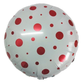 Фольгированный шар "White Конфетти Red" арт.4690296059576