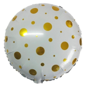 Фольгированный шар "White Конфетти Gold" арт.4690296059606