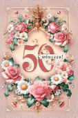 Открытка "С Юбилеем 50" 7.0000781