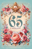 Открытка "С Юбилеем 65" 7.0000784
