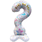 Фольгированный шар "Вопрос Girl of Boy? AIR" 1208-0787