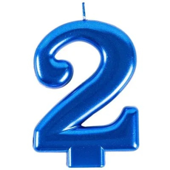 Свеча -цифра "2" Синяя 1502-6106 Свеча -цифра "2" Синяя 1502-6106