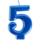 Свеча -цифра "5" Синяя 1502-6109 Свеча -цифра "5" Синяя 1502-6109