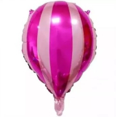 Фольгированный шар "Капля. Полоски на розовом" 1202-3117