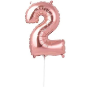 Фольгированный шар-цифра "2" Rose Gold 1206-1213