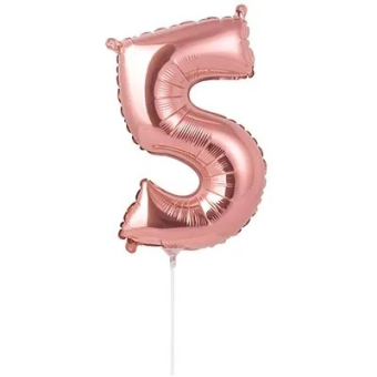 Фольгированный шар-цифра "5" Rose Gold 1206-1216