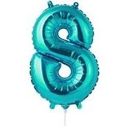 Фольгированный шар-цифра "8" Turquoise 1206-1229