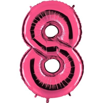 Фольгированный цифра "8" Pink 1207-2186