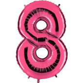 Фольгированный цифра "8" Pink 1207-2186