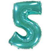 Фольгированный цифра "5" Tiffany 1207-3266