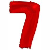 Фольгированный цифра "7" Red 1207-4190