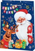 Бумажные подарочные пакеты "С Новым годом! Дед Мороз и олень" 10-41-5071