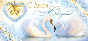 Конверт для денег "С Днём Свадьбы" 90-1087-T