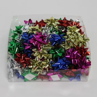 Подарочный бант-звезда в ассортименте "MEDIUM №2 Металл" арт.53501