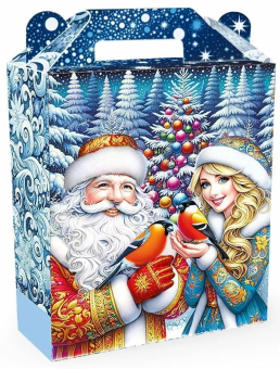 Новогодняя коробка для конфет и подарков "Загадай желание" 014.404