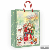 Бумажные подарочные пакеты "Дед Мороз и ёлка" 5.0001456